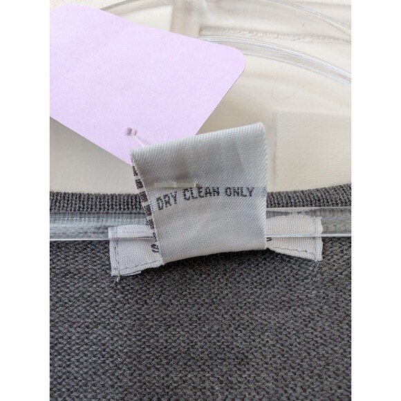 New w/ Tags Sans Pareille Charcoal Sweater w/ Xtra-Fine Merino Wool Size Large - Picture 8 of 8